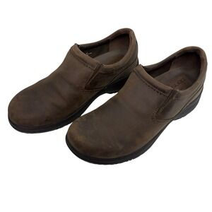 Dansko Mens Brown Leather‎ Slip On Professional Clogs Shoes 8701787800 Size 46
